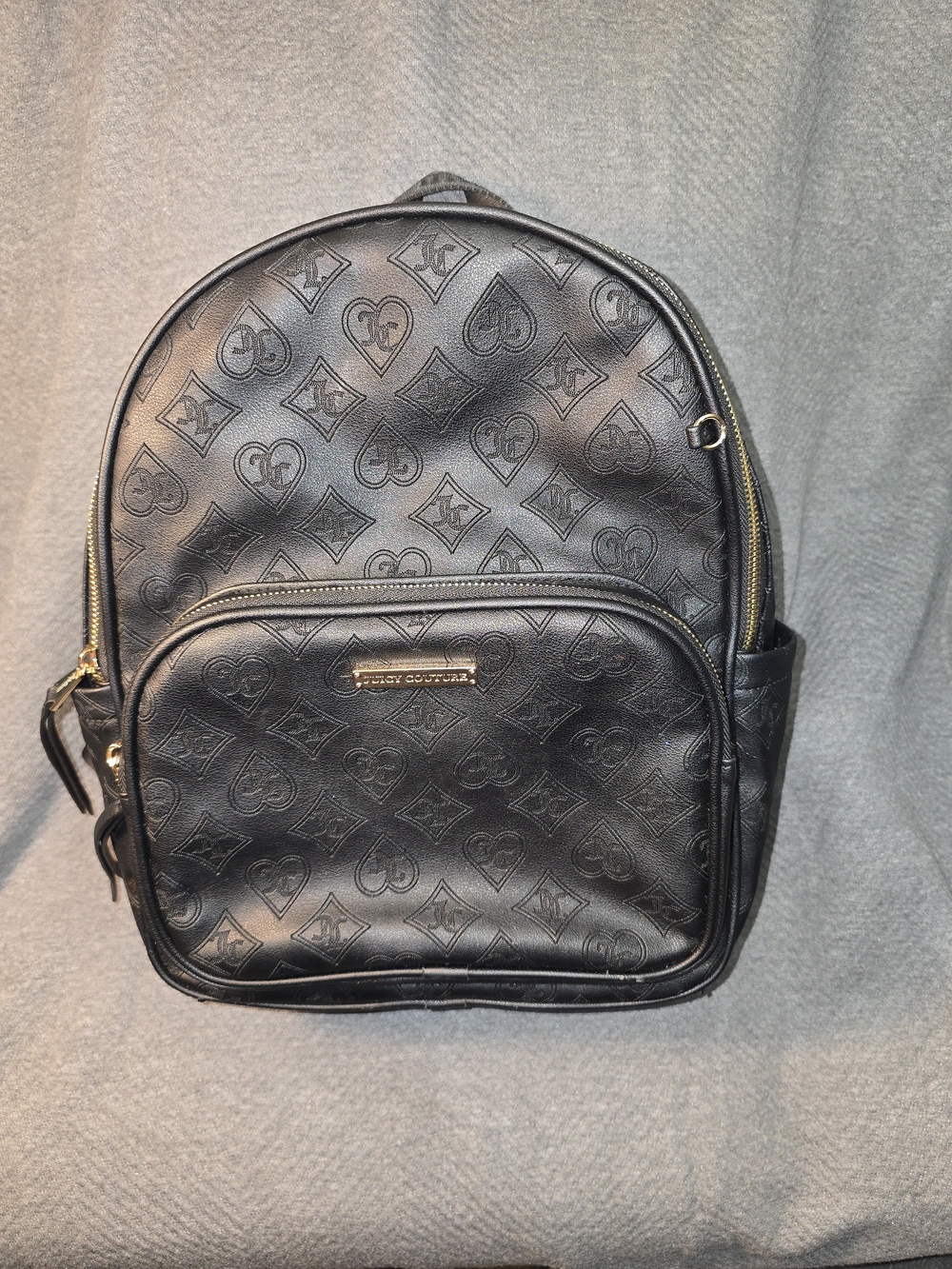 Juicy Couture Black Embossed Logo Mini Backpack